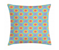 Rainbow Color Circles Pillow Cover
