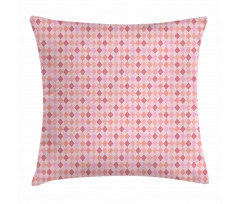 Pink Diamond Shape Pillow Cover