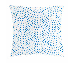 Blue Rain Water Drop Pillow Cover