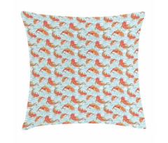 Japanese Carps in the Sea Pillow Cover
