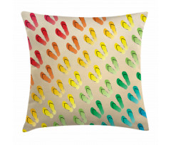 Graded Rainbow Color Pillow Cover