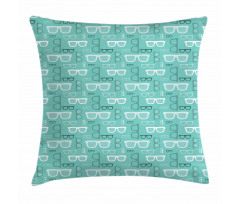Silhouette Doodle Glasses Pillow Cover