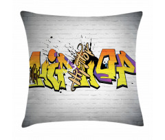 Funky Underground Font Pillow Cover