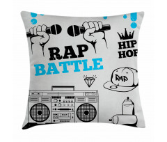 Freestyle Rap Duel Pillow Cover