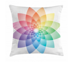 Rainbow Tones Petal Pillow Cover
