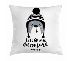 Baby Bear and Hat Pillow Cover