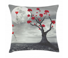 Romantic Full Moon Night Pillow Cover