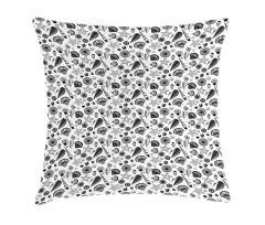Black and White Clams Pillow Cover