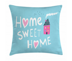 Graphic House and Chimney Pillow Cover