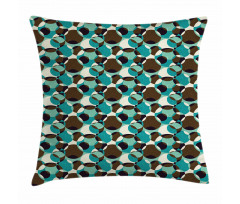 Grungy Geometric Circles Pillow Cover