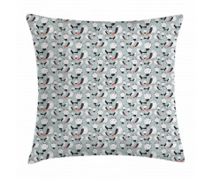 Cartoon Long-Eared Owl Pillow Cover