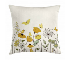 Dot Winged Butterflies Pillow Cover