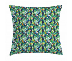 Scarlet Macaw Parrots Pillow Cover