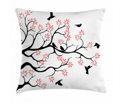 Mockingbird on Plane Tree Pillow Cover