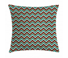 Retro Color Zigzag Line Pillow Cover