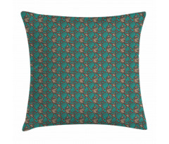 Retro Curly Leaves Pillow Cover