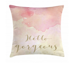 Pink Watercolor Pillow Cover