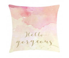 Pink Watercolor Pillow Cover