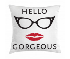 Red Lipstick Pillow Cover