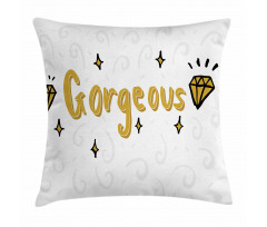 Word and Diamond Pillow Cover