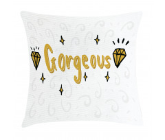 Word and Diamond Pillow Cover