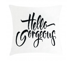 Brush Lettering Pillow Cover