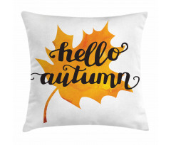 Maple Leaf and Words Pillow Cover