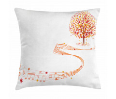 Music Sheet and Notes Pillow Cover