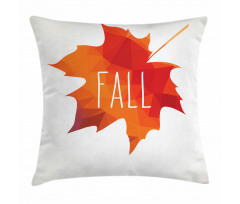 Low Poly Maple Leaf Pillow Cover