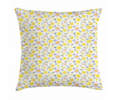 Pastel Summer Flowers Pillow Cover
