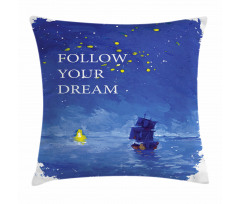 Sea Towards Lighthouse Pillow Cover