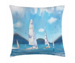 Sailing Landscape Pillow Cover