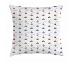 Scandinavian Boats Pillow Cover