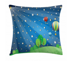 Cartoon Balloons Stars Pillow Cover