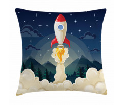 Rocket in the Woodlands Pillow Cover