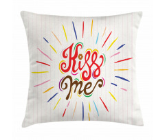 Vintage Words Stripes Pillow Cover
