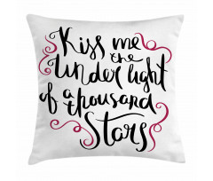Romantic Message Curls Pillow Cover