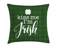 Irish Clover Silhouette Pillow Cover