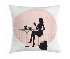 Silhouette Girl Pillow Cover