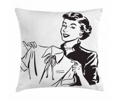 Lady with Blouse Pillow Cover