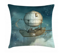 Futuristic Airship Pillow Cover