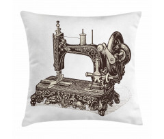 Old Sewing Machine Pillow Cover