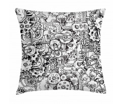 Manufacturing Theme Pillow Cover
