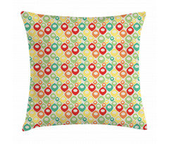 Colorful Shapes Print Pillow Cover