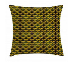 Wave Shape Leaves Pillow Cover
