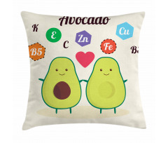 Funny Food Vitamins Pillow Cover