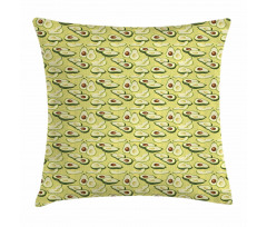 Ripe Avocado Slices Pillow Cover
