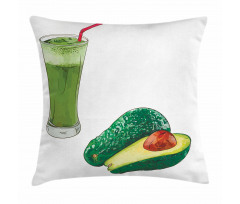 Diet Avocado Juice Pillow Cover