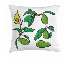 Exotic Fruits on Branch Pillow Cover