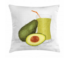 Fresh Avocado Smoothie Pillow Cover